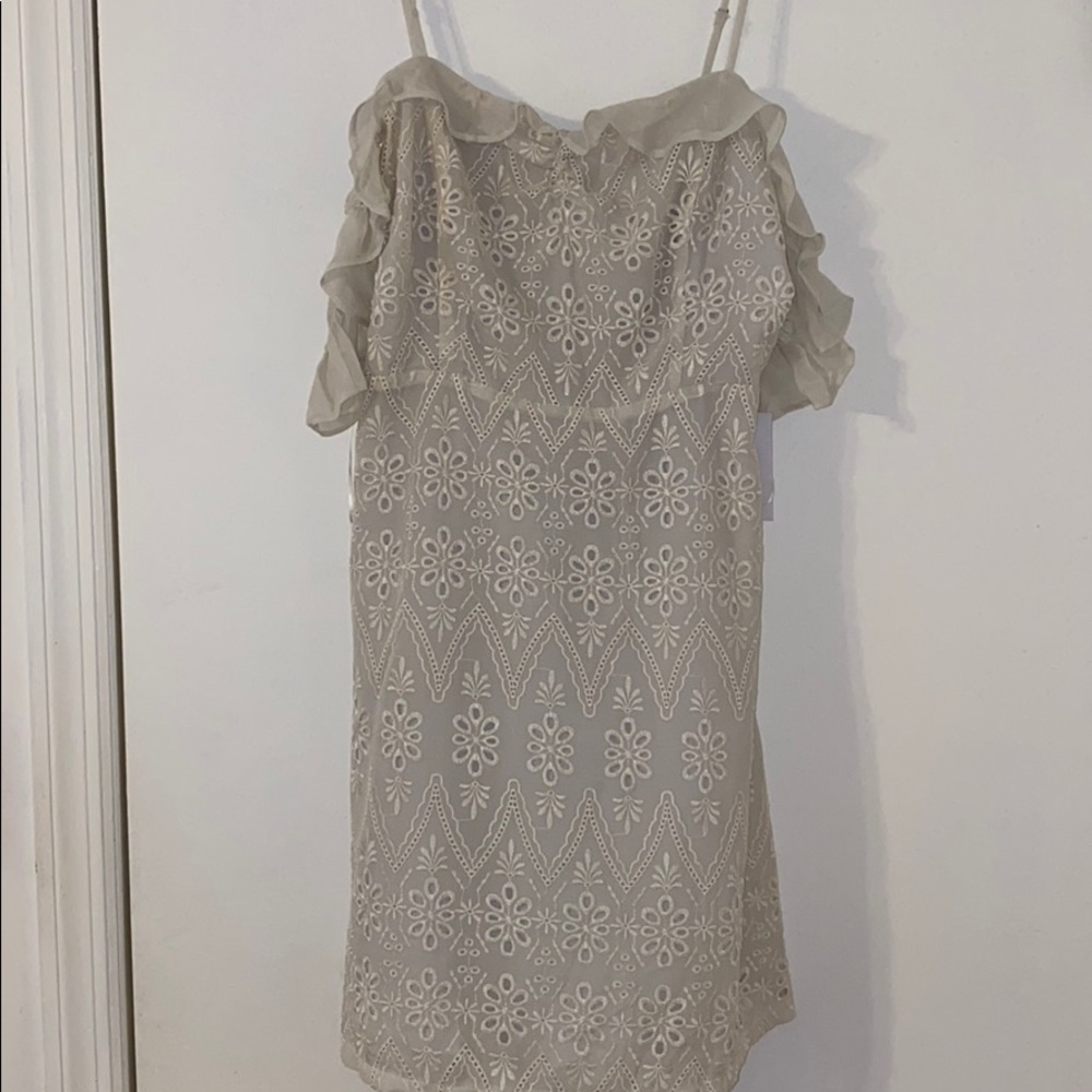 beautiful cream lace dress